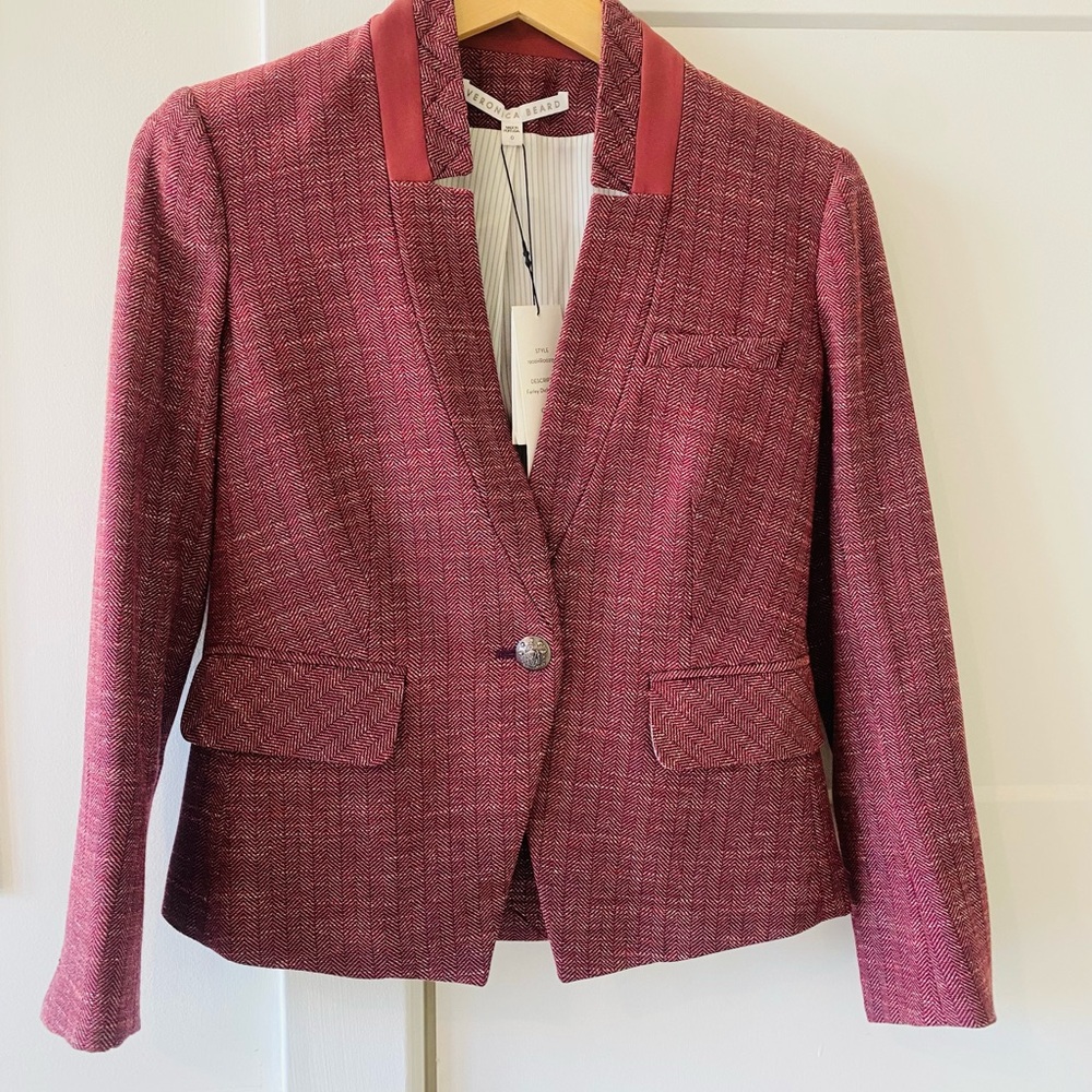 Veronica Beard Red Tailored Blazer